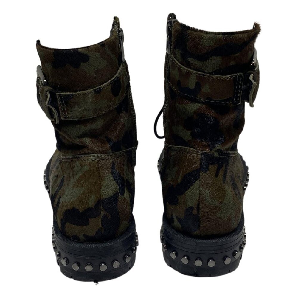 Dolce Vita Prest Lace Up Boot Camo Grunge Combat Moto Studded Streetwear Y2K 7 - Picture 6 of 8